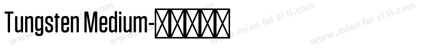 Tungsten Medium字体转换